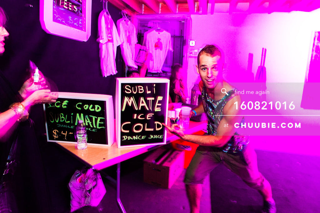 160821016 | 
Mate is the drink of choice! Ben showing us cold-pressed Mate at the Ruse Labs augmented reality... | Team Chuubie