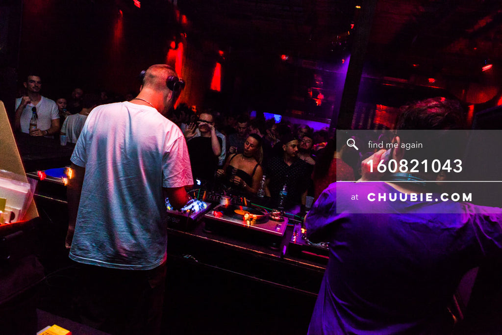 160821043 | 
JOY ORBISON behind the decks driving the warehouse dance floor. Matt on the right.
Abstract view... | Team Chuubie