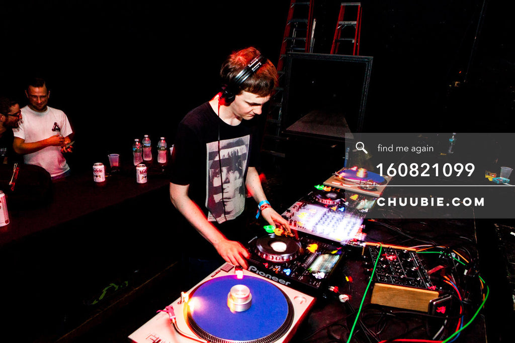 160821099 | 
Ben UFO (Ben Thomson) solo shot DJing behind the decks.
Electric Minds 10: Sublimate with Ben UF... | Team Chuubie