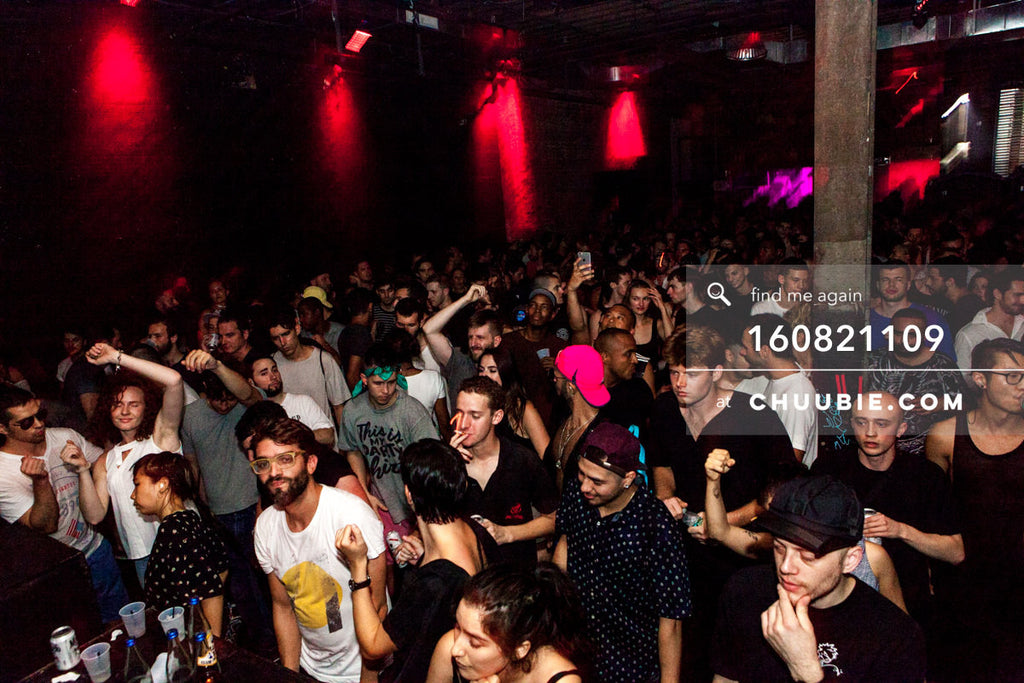 160821109 | 
Packed dance floor crowd with arms up in the air.
Electric Minds 10: Sublimate with Ben UFO and ... | Team Chuubie