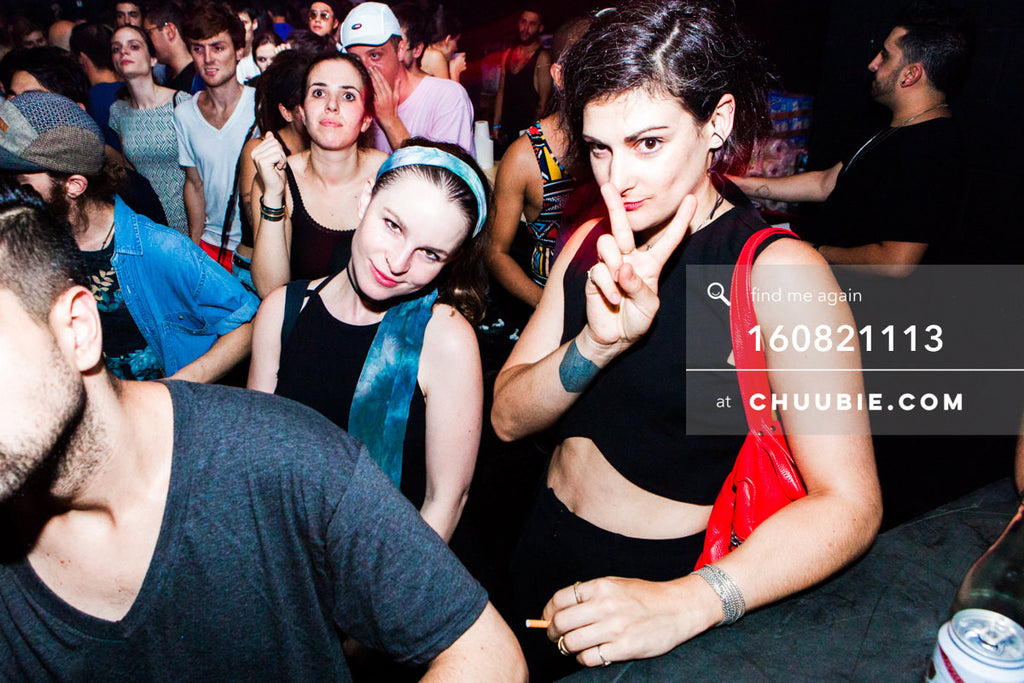 160821113 | 
Mez & Megan pose for a snap!
Electric Minds 10: Sublimate with Ben UFO and Joy Orbison at se... | Team Chuubie