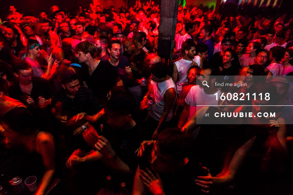 160821118 | 
Red glow: sea of people moving on the packed dance floor.
Electric Minds 10: Sublimate with Ben ... | Team Chuubie