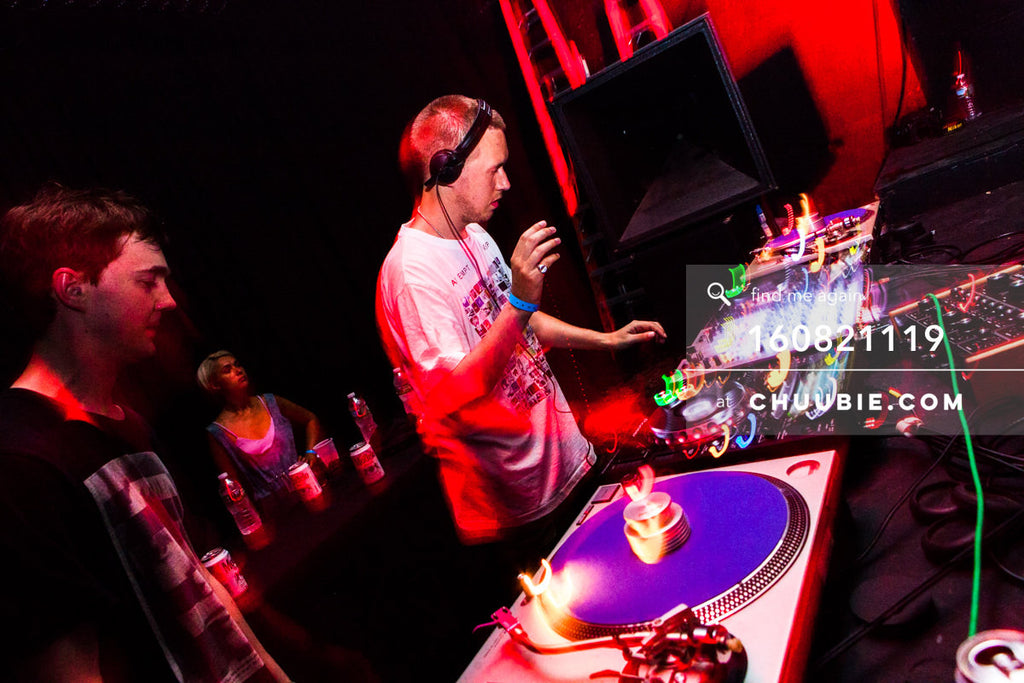 160821119 | 
Red glow as Joy Orbison (Peter O'Grady) DJs alongside Ben UFO (Ben Thomson).
Electric Minds 10: ... | Team Chuubie