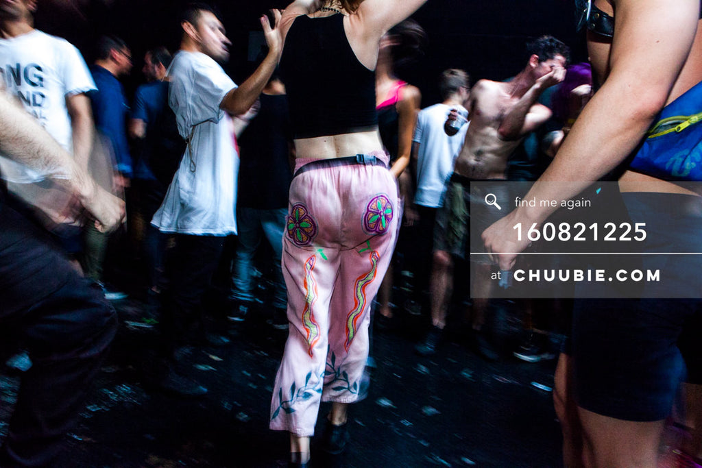 160821225 | 
Psychedelic pants dancing through the crowd.
Electric Minds 10: Sublimate with Ben UFO and Joy O... | Team Chuubie
