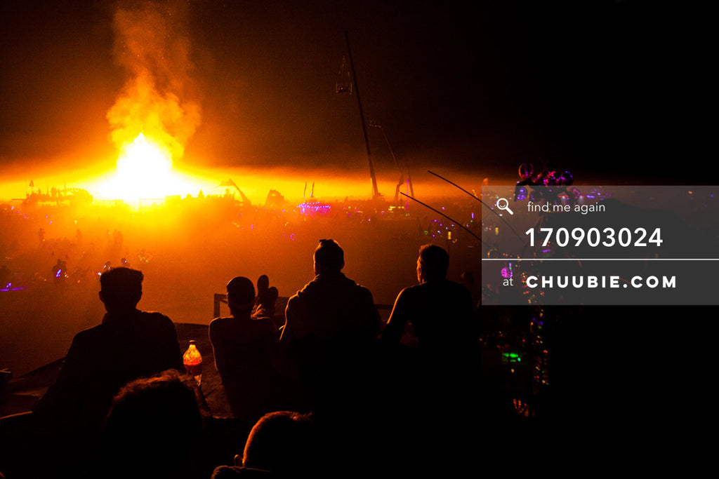 170903024 | 
The boys of BAAAHS camp sit atop art car watching theĀ Temple BurnĀ in the distance.
āBurning Man ... | Team Chuubie