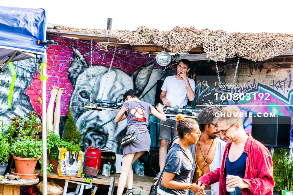 160730192 | Faso DJing on Brooklyn rooftop with Kat Smith & Turtle Bugg.
Editor's Note: The high-resoluti... | Team Chuubie