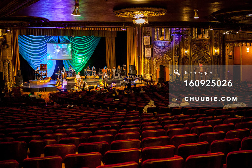 160925026 | 
View of stage and seating with band performing during Sunday sermon.
United Palace House of Insp... | Team Chuubie