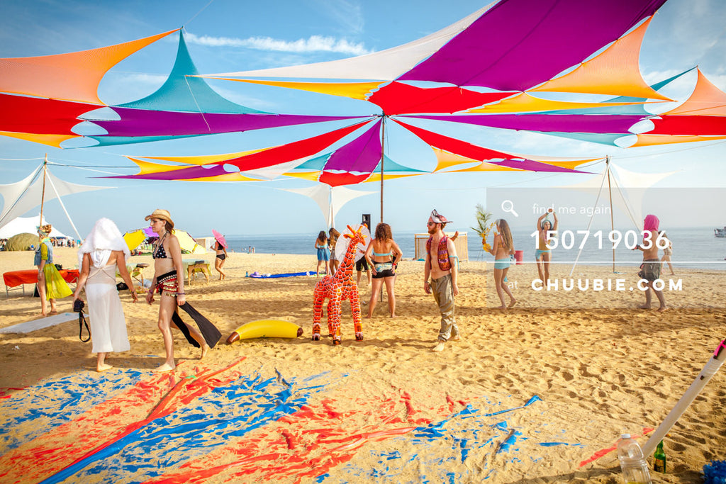 150719036 | 
Multicolored open air shade pavilion tent.
—Gratitude Migration 2015: Summer Dream. Morning Glor... | Team Chuubie