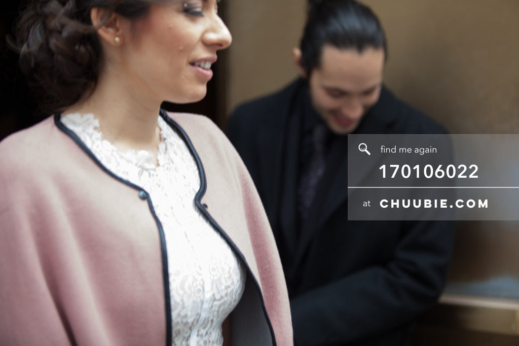 170106022 | Soft-focus shot of Bride & Groom exiting NYC City Clerk's Office after wedding ceremony
—Jenn... | Team Chuubie