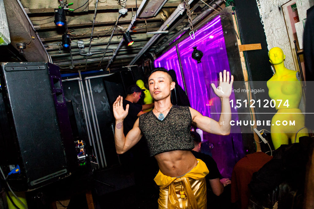 151212074 | 
Chuubz dancing during Servito set at Brooklyn Warehouse.
— Sublimate & Ruse Labs 2 Year Anni... | Team Chuubie