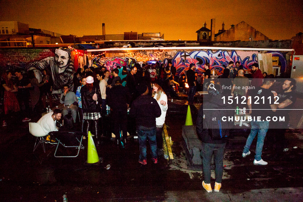 151212112 | 
Sublimate Brooklyn warehouse rooftop crowd view.
— Sublimate & Ruse Labs 2 Year Anniversary:... | Team Chuubie