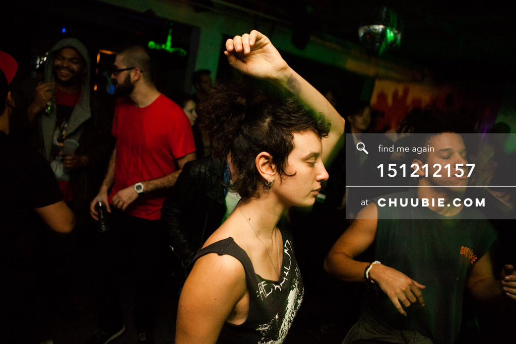 151212157 | 
Woman dances with arm in air at Brooklyn Warehouse rave!
— Sublimate & Ruse Labs 2 Year Anni... | Team Chuubie