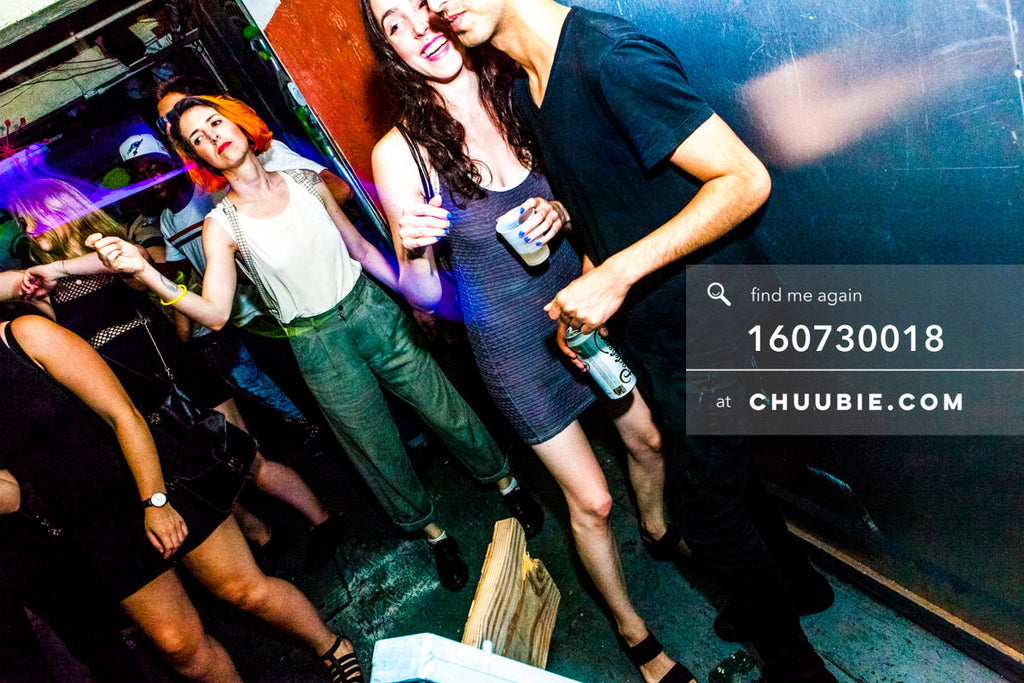 160730018 | Anja, Sloane, Nihal dancing to house music with DJ Donny Burlin, underground brooklyn warehouse r... | Team Chuubie