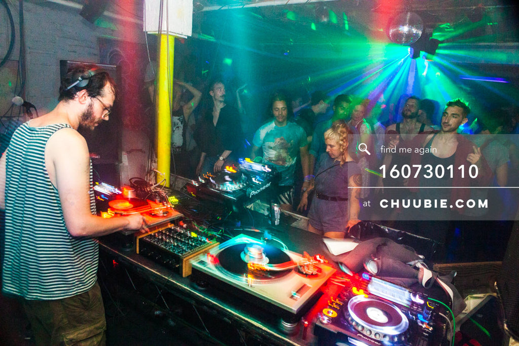 160730110 | Sagotsky DJ ing vinyl to a full morning dance floor.
— Sublimate & Ruse Labs present: Mood ii... | Team Chuubie