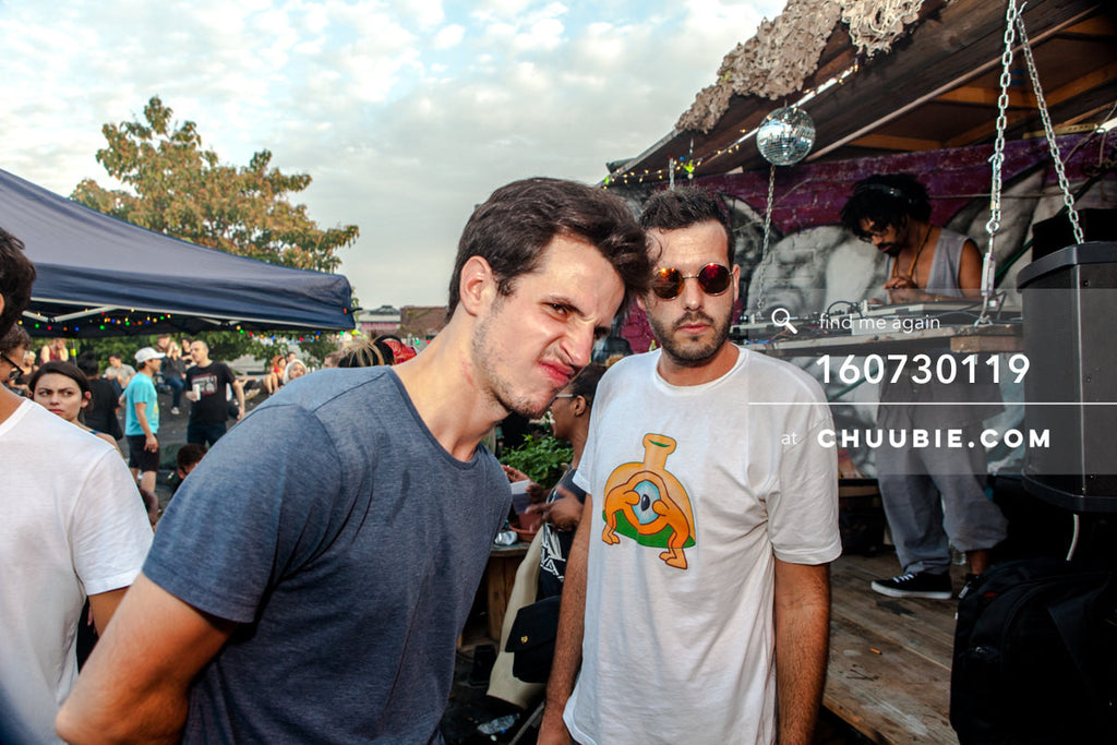 160730119 |  Scrunchy face guy and Suave sunny shade Matt Gattis, Turtle Bugg (Turtle Bugg) DJing on Brooklyn... | Team Chuubie