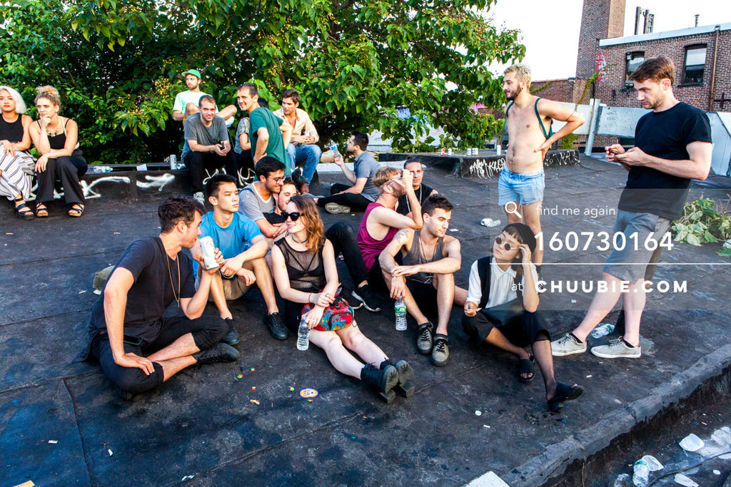 160730164 | Techno Queers Brooklyn rooftop hangout with Tyler, Lindon, Mez, Tom Calahan, and Evan Tomás.
— Su... | Team Chuubie