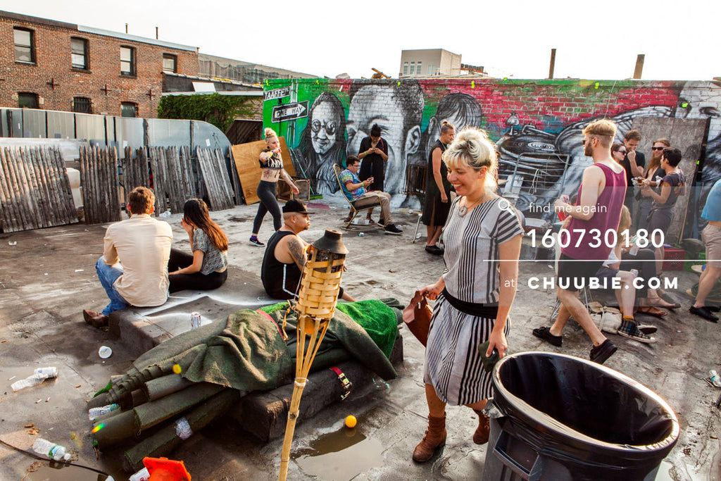 160730180 | Brooklyn summer rooftop moments with Sublimate family - Eric sitting; Mez, Erick handing out wate... | Team Chuubie