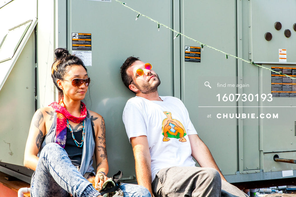 160730193 | Christina Moondust & Gattis lounge on summer Brooklyn rooftop.
 
— Sublimate & Ruse Labs ... | Team Chuubie