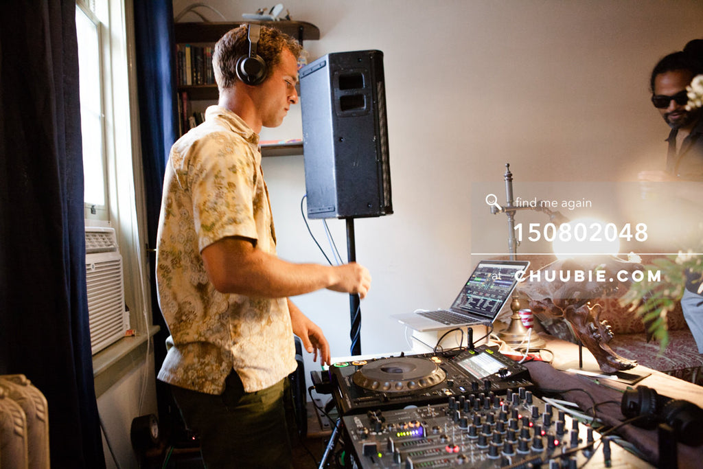150802048 | Gleitz at the decks for summer DJ mix sessions at historic LES house.
—Team Fun BBQ hosted by Sub... | Team Chuubie