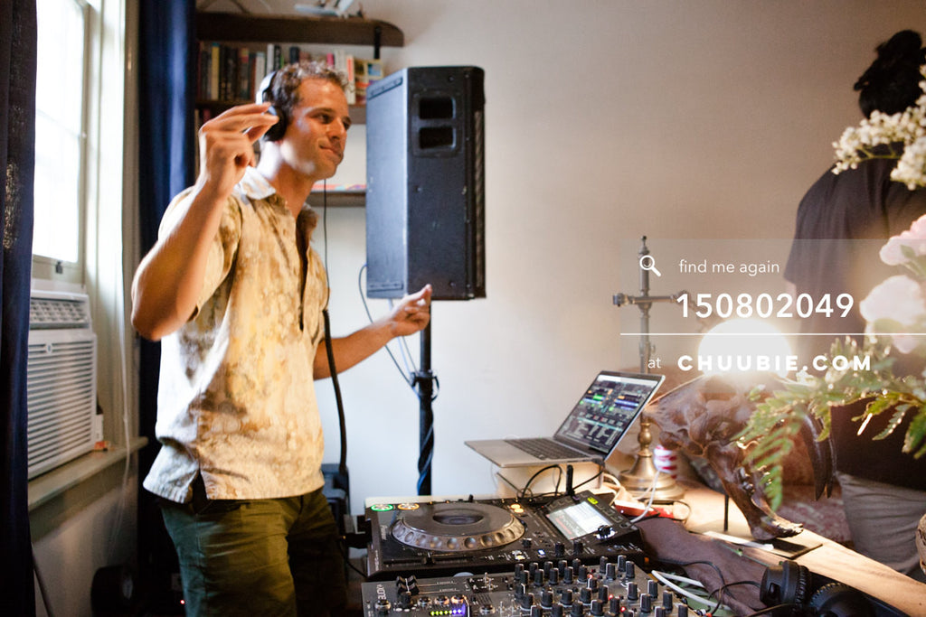 150802049 | Gleitz at the decks for summer DJ mix sessions at historic LES house.
—Team Fun BBQ hosted by Sub... | Team Chuubie